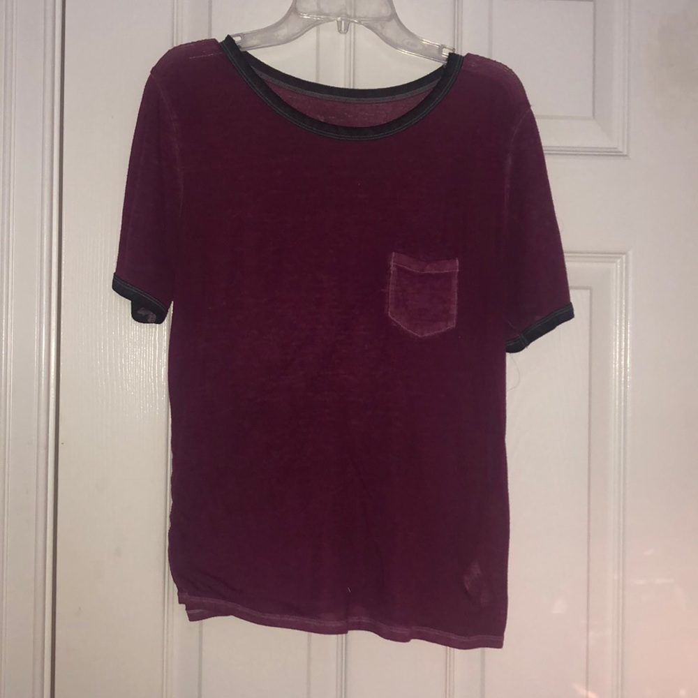 2 Ringer Tees!! Gray and Wine!!